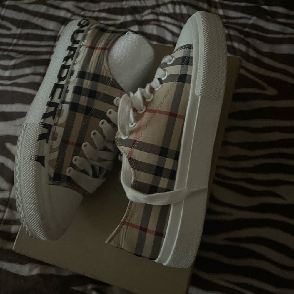 Burberry Checkered Canvas Sneakers